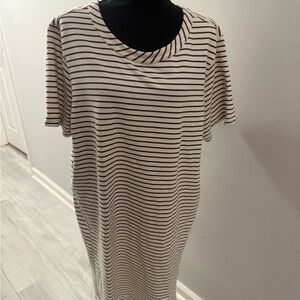Buffalo David Bitton Striped Soft Blend Jerseys T-Shirt Mini Dress Size XL